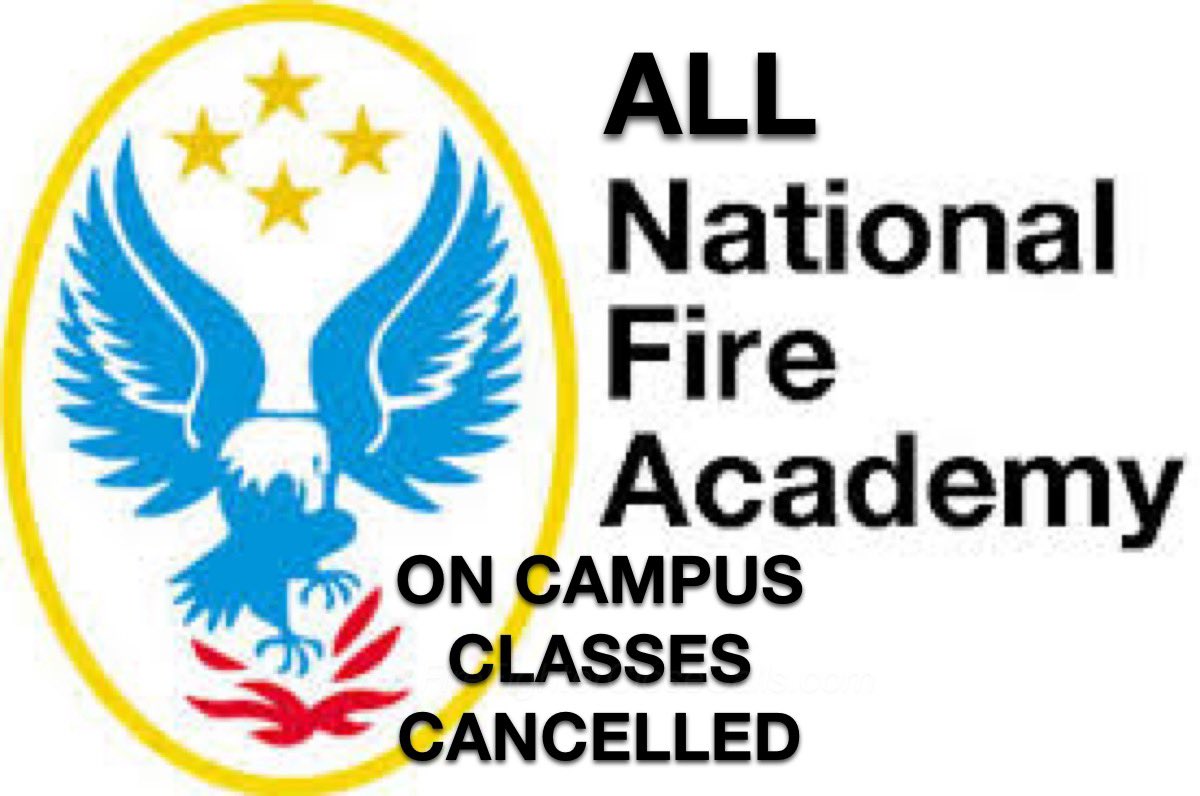 FEMA: ALL NATIONAL FIRE ACADEMY ON CAMPUS/IN PERSON CLASSES CANCELLED: firefighterclosecalls.com/all-in-person-… #firefighter #firefighters #firechief