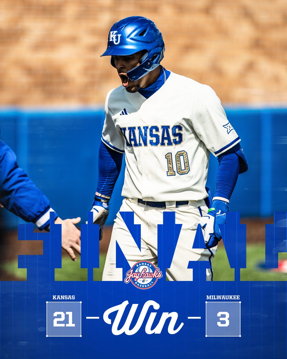 KUBaseball's tweet photo. Friday W. https://t.co/BkqwFumXRd