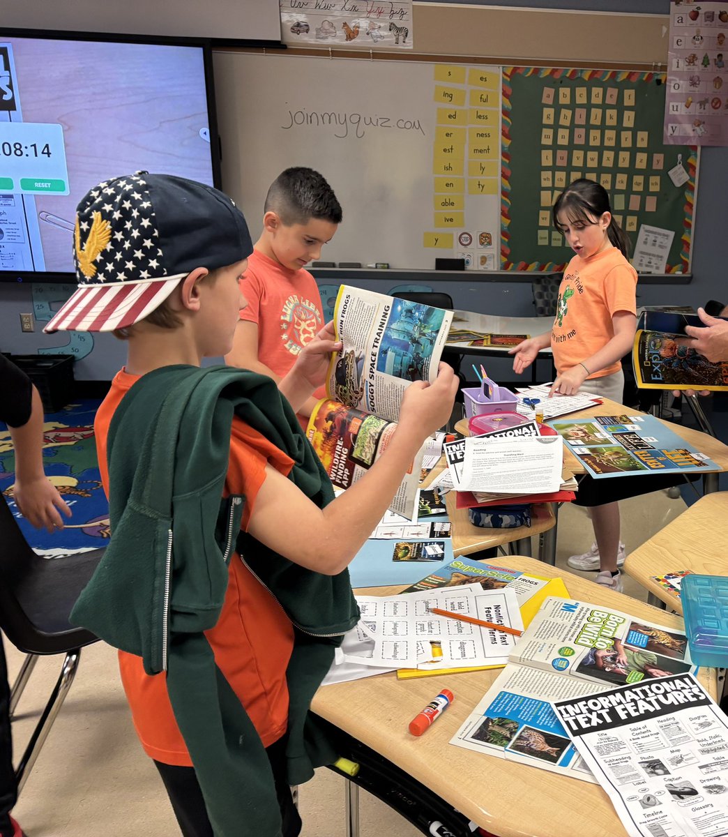 Students did a Text Features scavenger hunt in some informational magazines to create some cool collages! ✂️🗺️🙂 <a href="/collierschools/">Collier County Public Schools</a> <a href="/PLEgators/">Palmetto Elementary</a>