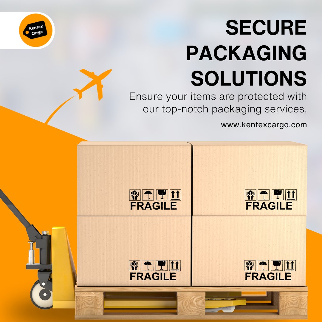 kentexcargo's tweet image. Pack it right, ship it right! 📦✈️ Trust our top-notch packaging services to ensure your items arrive safely and securely. 💪 

Contact us today for reliable and secure packaging services! 

#FragileShipping #PackagingService #LogisticsSolutions #ShippingProtection #CargoCare