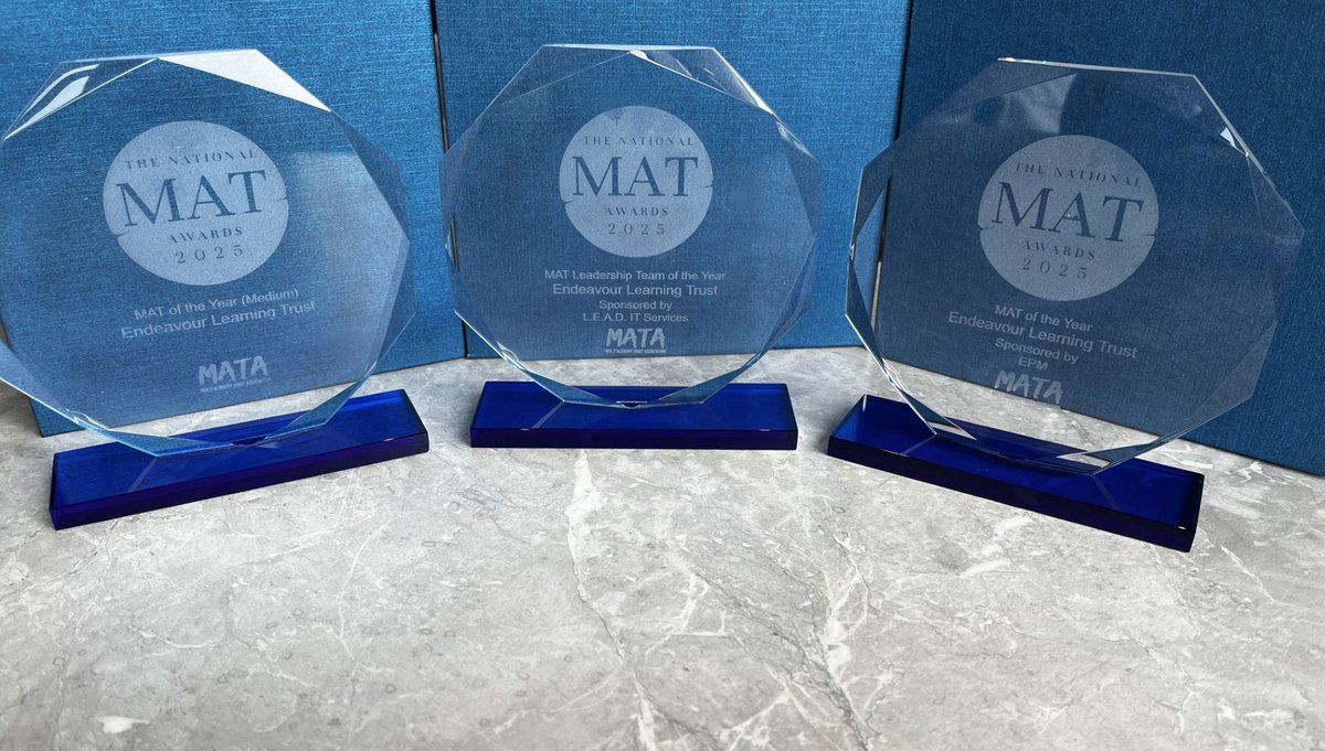 Endeavour Learning Trust (@endeavourlt) on Twitter photo We are extremely proud to be named:
✨MAT Leadership Team of the Year
✨MAT of the Year (Medium)
✨MAT of the year
at the <a href="/MatAssociation/">Multi Academy Trust Association (MATA)</a> Awards 2025! 🎉
A huge thank you to everyone who’s been part of this journey, and to MATA for this amazing opportunity!
#MATAWARDS25 We are extremely proud to be named:
✨MAT Leadership Team of the Year
✨MAT of the Year (Medium)
✨MAT of the year
at the <a href="/MatAssociation/">Multi Academy Trust Association (MATA)</a> Awards 2025! 🎉
A huge thank you to everyone who’s been part of this journey, and to MATA for this amazing opportunity!
#MATAWARDS25