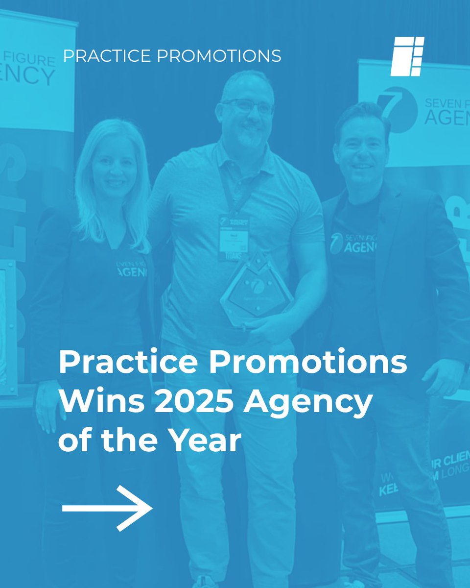 PracticePromos's tweet image. Practice Promotions was honored to be named 2025 Agency of the Year by 7 Figure Agency!

#sevenfigureagency