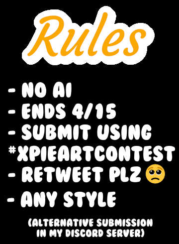 Art Contest! 
Prizes:
🥇10,000 Robux / $50 USD - 1 Winner
🥈 3,000 Robux / $15 USD - 2 Winners
🥉 1,000 Robux - 3 Winners
You get the R$ OR $USD

Ends April 15th, 2025. Submit using #XpieArtContest OR in my discord submission channel (7PRsafPzYq)
#robloxart #robuxcommission
