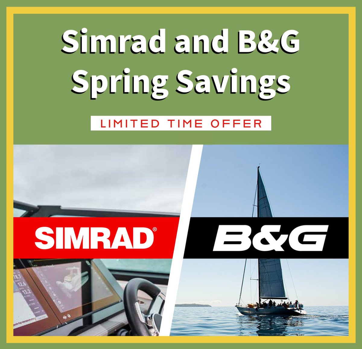 CWRDistribution's tweet image. Simrad and B&amp;amp;G's spring savings promotion offers consumers up to $1,500 in instant savings now until March 31st, 2025. Enjoy savings on select products from Simrad and B&amp;amp;G. Don't miss out! cwr.link/jpaASr0

#cwr #distributor #simrad #bandg #boat #boats #sailboat #sailing