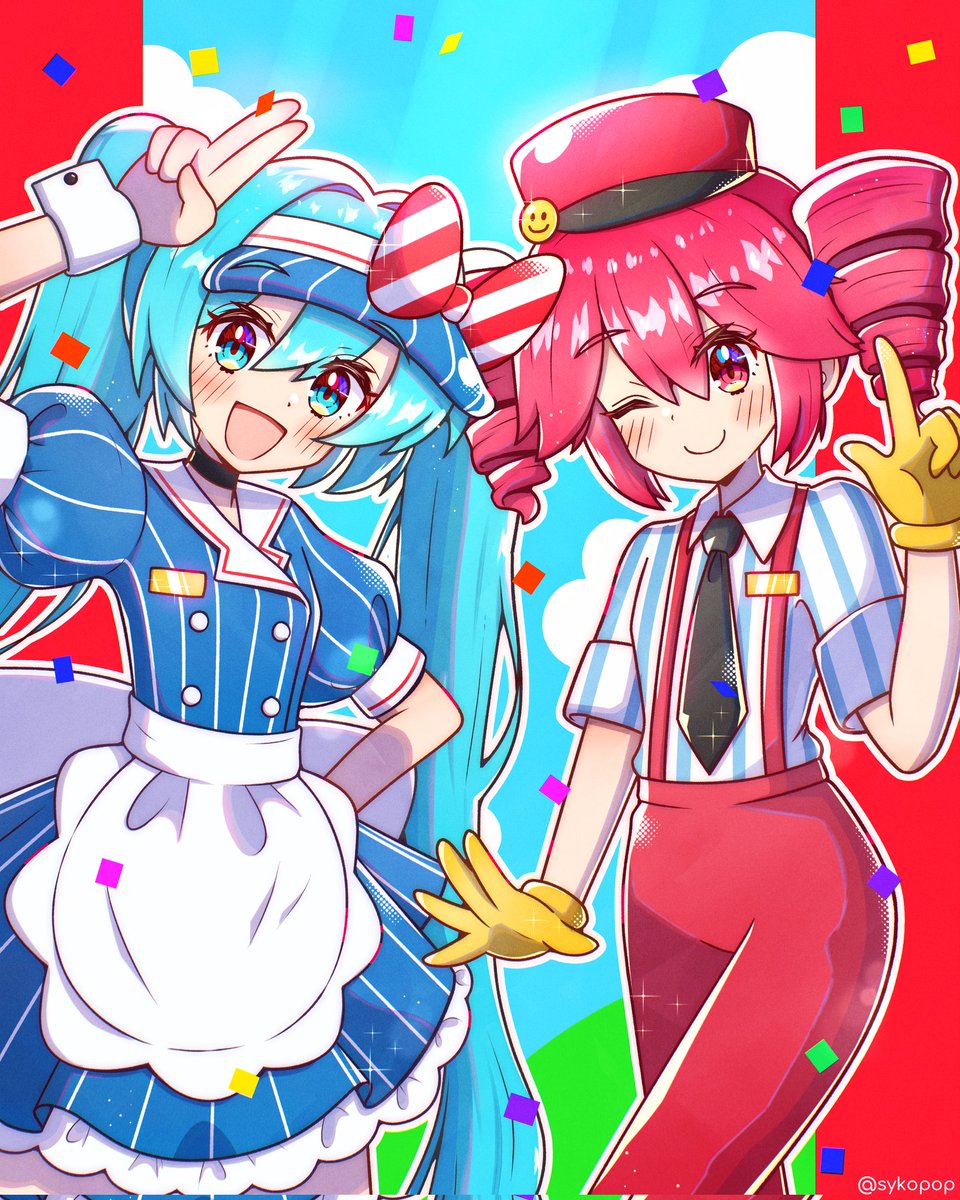 Mesmerizer Fanart!😵‍💫🌀🎉
#mesmerizer #初音ミク #重音テト