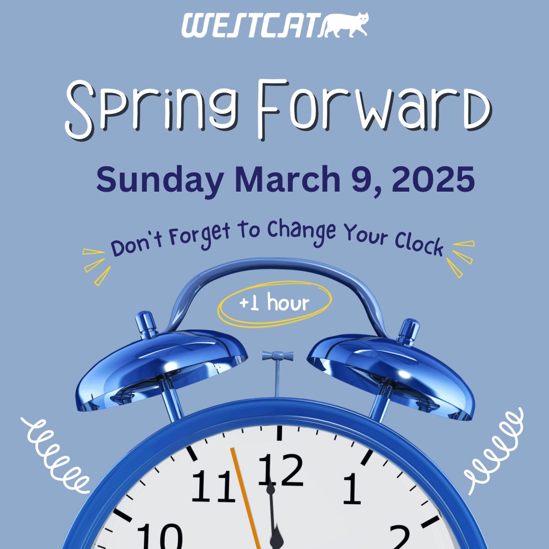 Reminder!!!! It’s time to Spring Forward. What time exactly does the time change for daylight saving 2025?

The time change will take place at 2 a.m. on Sunday, March 9, moving ahead to 3 a.m. Happy Spring Forward Everyone!