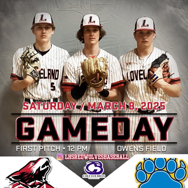 Loveland Redwolves Baseball (@redwolvesbsb) on Twitter photo Opening Day tomorrow at Owens! 12 pm First Pitch!
#BeLoveland #BetheBest
#CheeverBrothersPainting <a href="/lhstweets/">Loveland HS</a> <a href="/TSDAthleticsR2J/">Thompson School District Athletics</a> @chsaa @prepbaseballco Opening Day tomorrow at Owens! 12 pm First Pitch!
#BeLoveland #BetheBest
#CheeverBrothersPainting <a href="/lhstweets/">Loveland HS</a> <a href="/TSDAthleticsR2J/">Thompson School District Athletics</a> @chsaa @prepbaseballco