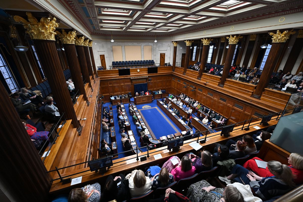 It's been a week since a group of fantastic women took centre stage in the Assembly Chamber for The Women's Parliament. 
On the eve of #InternationalWomensDay2025 we thank everyone who played a part in making the event so successful. 🙏
Replay available: niassembly.gov.uk/visit-and-lear…
