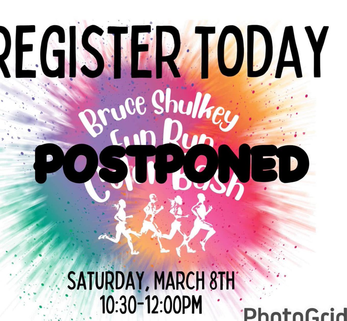 Postponed due to predicted weather. ☔️
We have rescheduled the fun run for Saturday, March 29th
