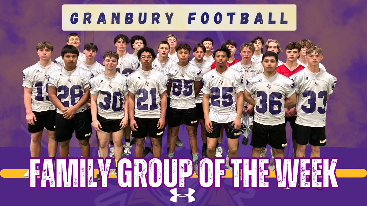 GranburyFB's tweet photo. This group has continued to compete and battle for that top spot every week! They not only believe, but also live out the BroKeep Mentality!! Great job this week coach Richards and Belleau's group! Keep elevating The Standard!! 🟣🟡🏴☠️🍩
#StayPurple
#EM4C https://t.co/LNVIT6RCo3