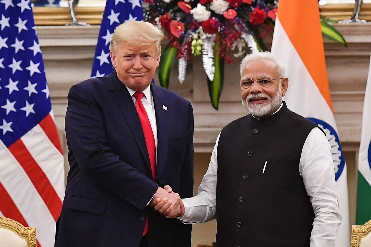 WatcherGuru's tweet image. JUST IN: 🇺🇸 🇮🇳 President Trump says India has agreed to cut tariffs &quot;way down.&quot;