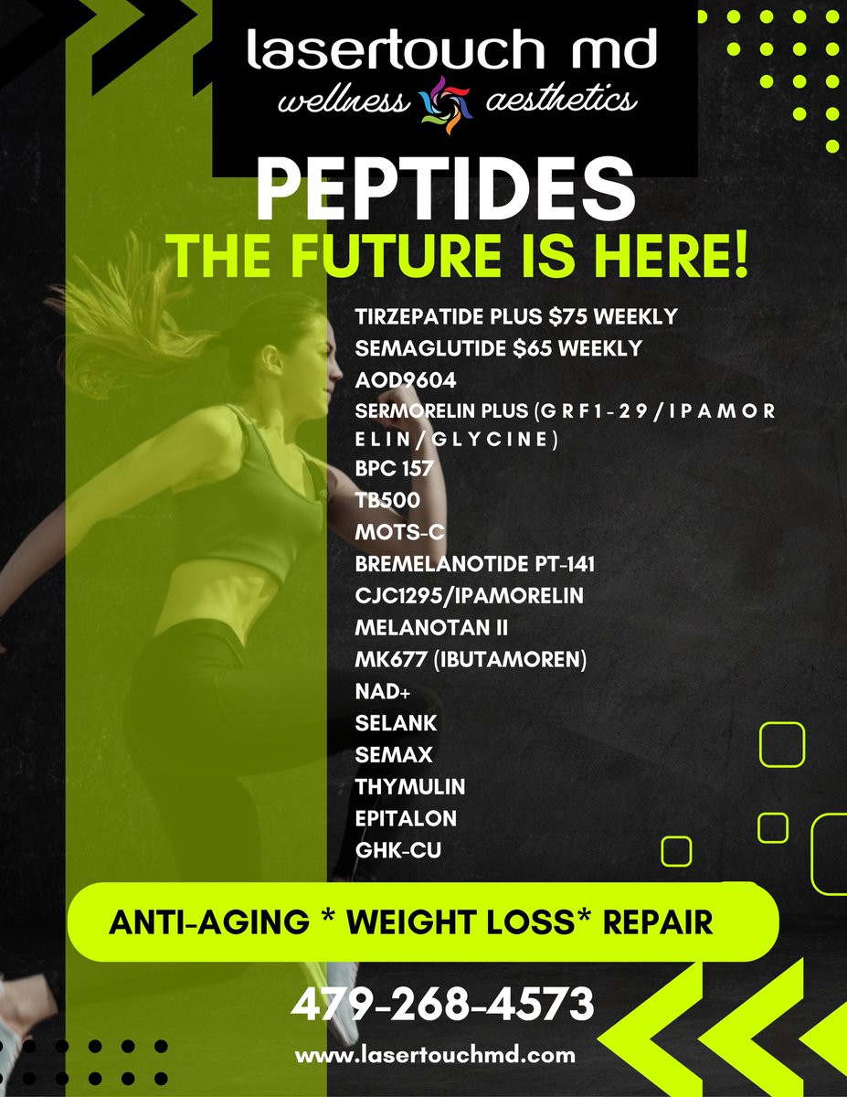 LasertouchMD22's tweet photo. Peptide Therapy
Restore your bodys natural ability! https://t.co/vrWaUaMVj9