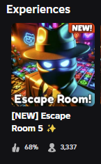 Our game Escape Room 5 on Roblox has now hit over 3,000 players!!! :) Thank you for all the support! #ROBLOX #RobloxDev