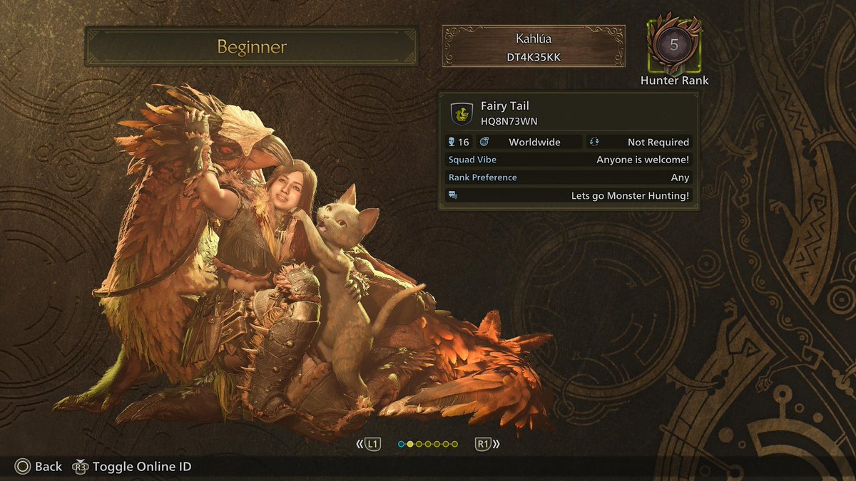 KahluaEspresso's tweet photo. been playing Monster Hunter Wilds since got back from Arizona 😄 https://t.co/HfZZqePMfj