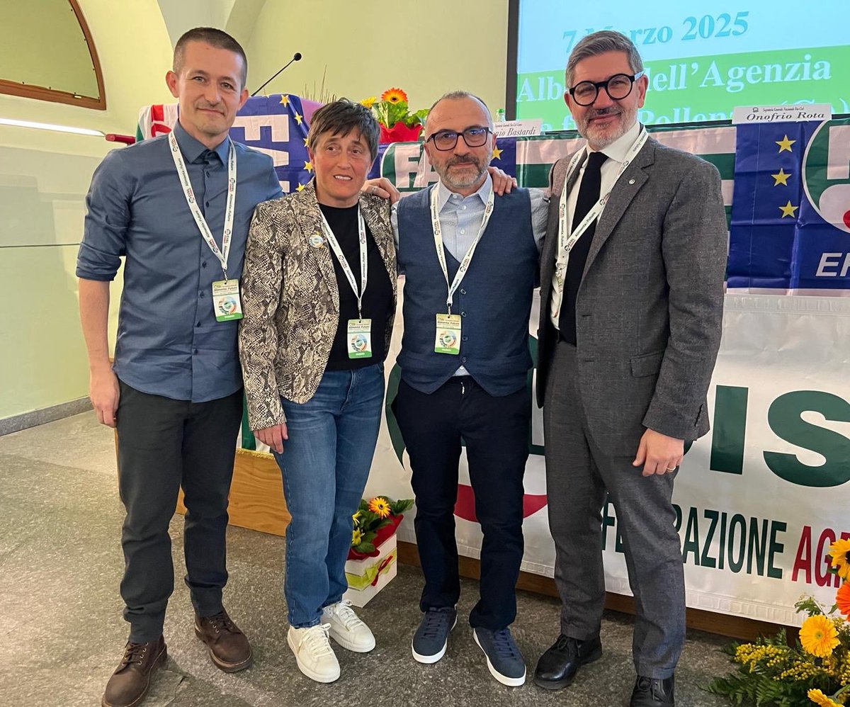 fai_cisl's tweet photo. 📢 #alimentailfuturo 💪 #Lavoro #Partecipazione #Sostenibilità 
🗣 Proseguono i congressi territoriali della #FaiCisl.
👉 A #Cuneo confermato Segretario Generale Antonio Bastardi, in Segreteria al suo fianco eletti Clara Casetta e Alessandro Borello. Tra i partecipanti ai lavori il Segretario Generale della #FaiCisl regionale Emilio Capacchione, Enrico Solavagione, Segretario Generale Ust Cisl Cuneo, Tiziana Mascarello componente di Segreteria Ust Cisl Cuneo e il Segretario Generale della #FaiCisl nazionale @OnofrioRota, che ha concluso gli interventi. Tra gli ospiti, anche Carlo Petrini, scrittore, sociologo, attivista e fondatore di #SlowFood.
👉 A #Ferrara confermata Segretaria Generale Milena Grassi, in Segreteria Eva Adelizzi e Pier Antonio Beltrami. Tra i partecipanti Daniele Saporetti, Segretario Generale #FaiCisl Emilia Romagna, Giuseppe Tagliavia, Segretario Generale Ust Cisl Ferrara e Raffaella Bonauguro, Segretaria Nazionale della #FaiCisl. 
👉 Al Congresso della #FaiCisl #Agrigento #Caltanissetta #Enna, confermato Segretario Generale Giovanni Giarrizzo e in Segreteria Farah Hind. Ai lavori hanno preso parte il Segretario Generale della @FAICISLSicilia @adolfo_scotti, la Segretaria Generale della Ust Cisl Carmela Petralia e per la Fai nazionale Alessandro Anselmi.
👏 A tutti gli eletti congratulazioni e auguri di buon lavoro da Onofrio Rota e da tutta la Federazione!