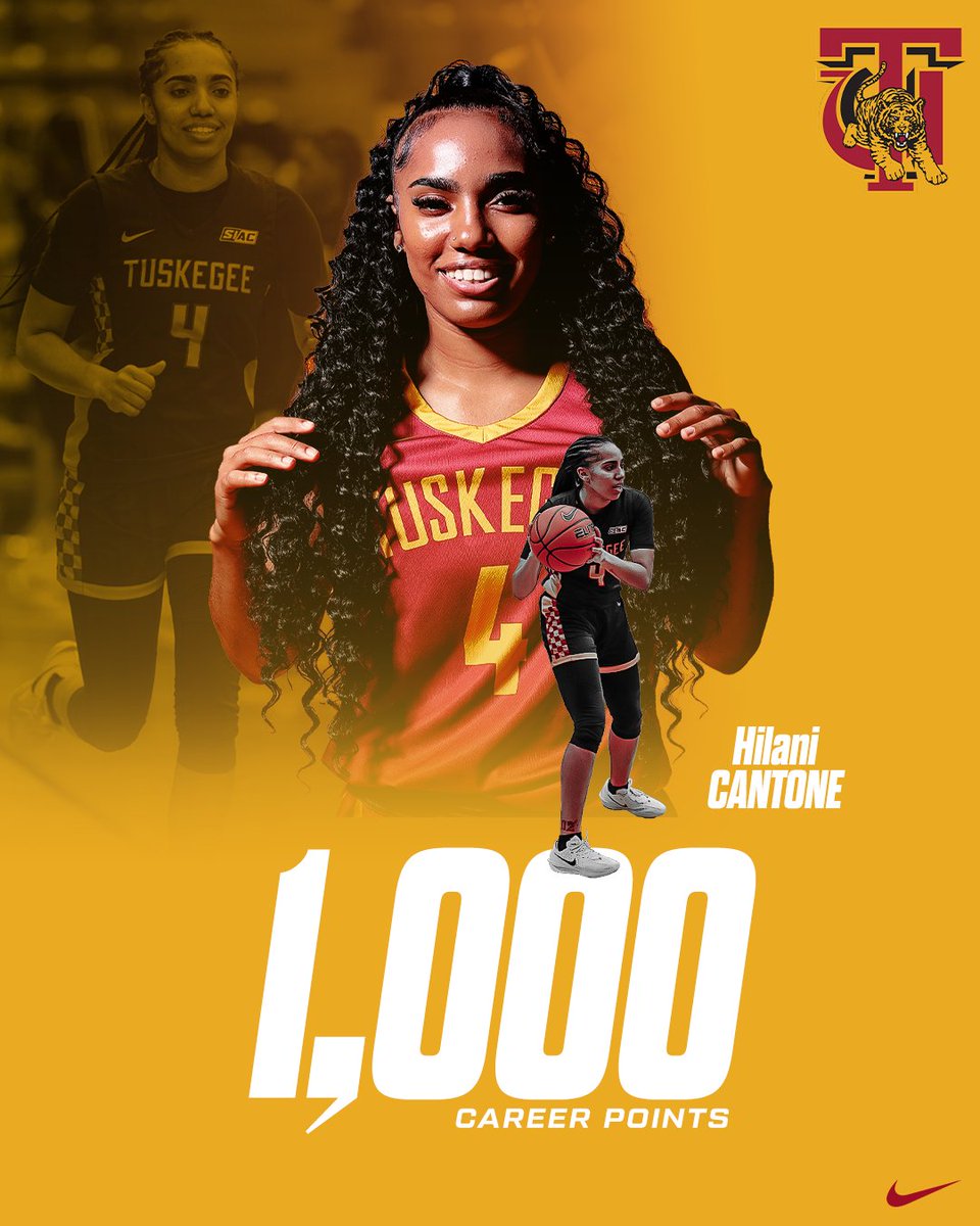 Hilani Cantone etches her name in the history books, surpassing 1,000 career points! A testament to her hard work, dedication, and elite play during her collegiate career. Congratulations, Hilani! 

#1KClub l #SkegeeWBB l #SIAC