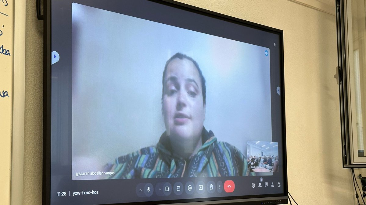 CfaCornella's tweet photo. Avui, vigília del #8M, hem organitzat un acte amb la periodista del @diariara @cristinamas_ i el testimoni d'una activista feminista palestina, en directe des de #Cisjordània. Les seves paraules ens han corprès,però són un exemple de lluita alliçonadora. @igualtatcat @educaciocat https://t.co/13Q6gYDPeV