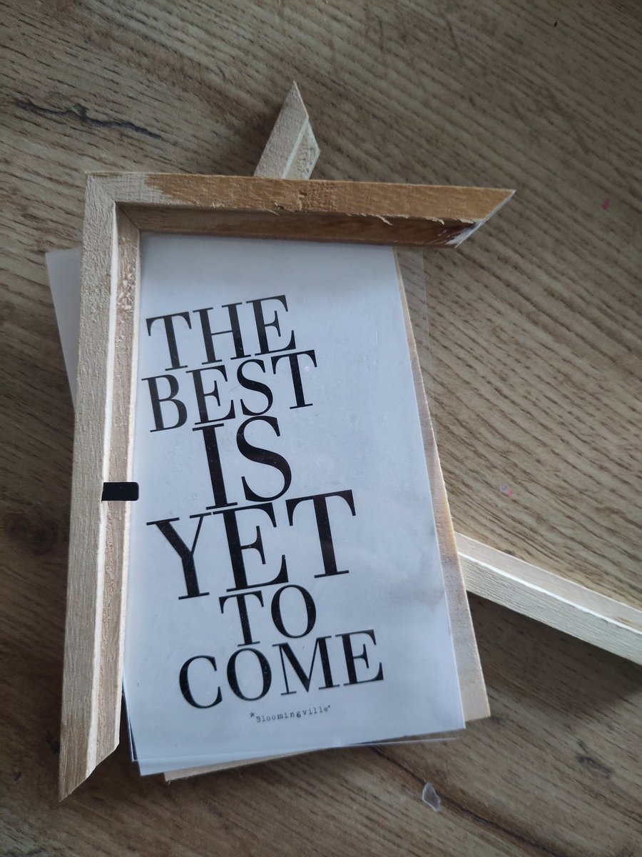 Dit lijstje viel dus zojuist zomaar van de muur in het toilet. 30 cm van de wand... 😬