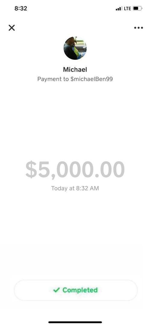 Spend the 5k wisely Michael!!!👏❤️💯