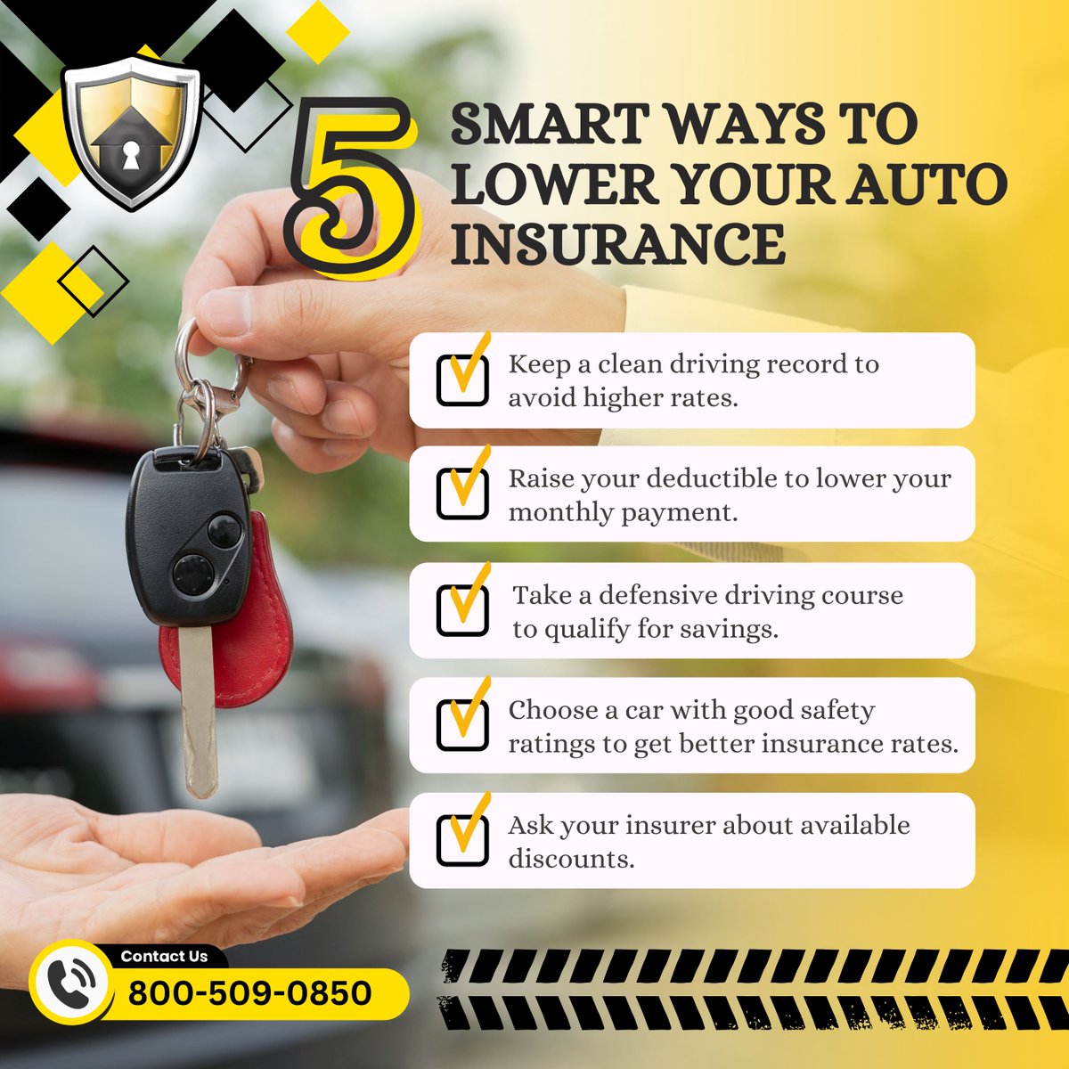 ChoosePCI's tweet photo. 5 Smart Ways to Lower Your Auto Insurance! 💰

📞 Call us today: 800-509-0850
🌐 Visit us: https://t.co/reKECfJ8Vx

#AutoInsurance #SaveMoney #SmartSavings #ProtectiveChoiceInsurance #DriveSafe #CarInsuranceTips https://t.co/iZ1V3Se88Y