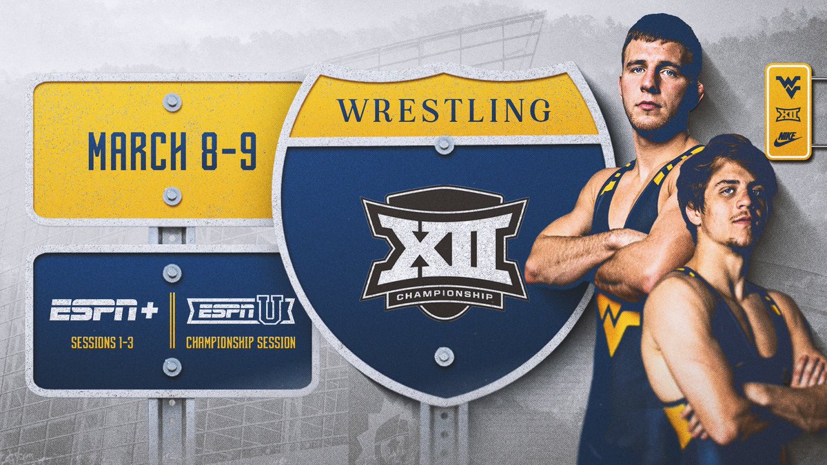 It’s championship season 🏆

🗓️ March 8
🕚 11 a.m./6 p.m. (prelims/quarterfinals)

🗓️ March 9
🕐 1 p.m./9 p.m. (consolation semifinals/finals)

#HailWV
