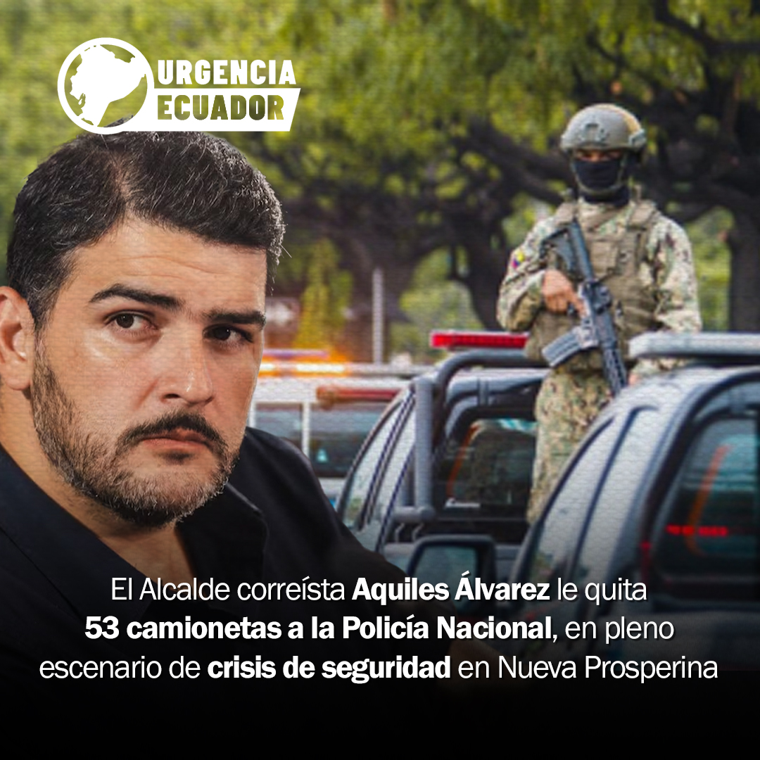 UrgenciaEcu's tweet photo. ⚫️Durante la crisis de Nueva Prosperina el Alcalde correísta Aquiles Álvarez le quitó 53 camionetas a la Policía Nacional #Ecuador #UrgenciasEc https://t.co/Dy8th6KuJW