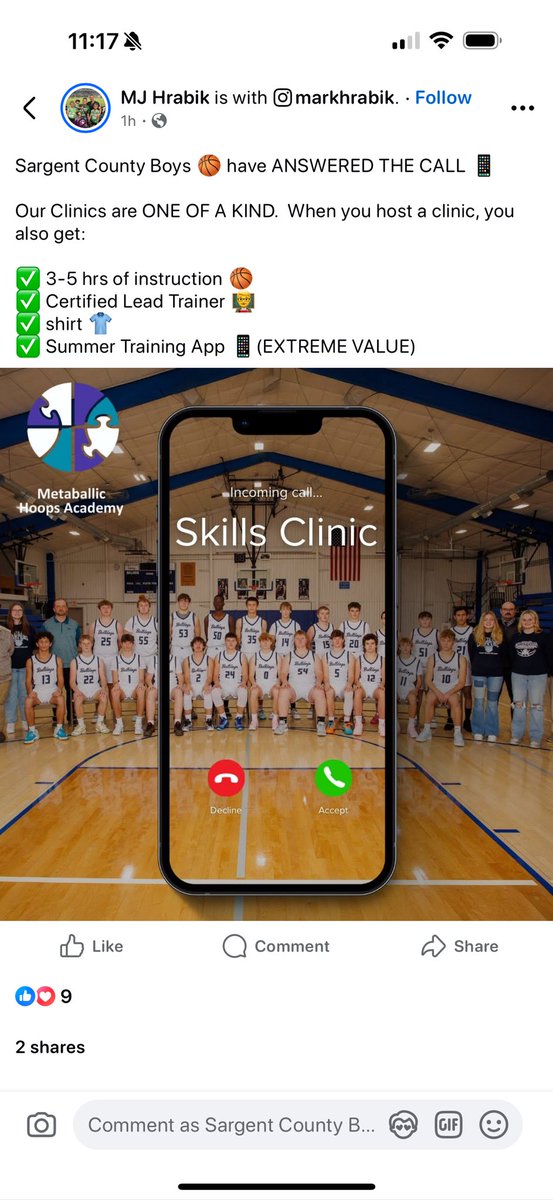 Players currently in grades 8-11. Get signed up today!