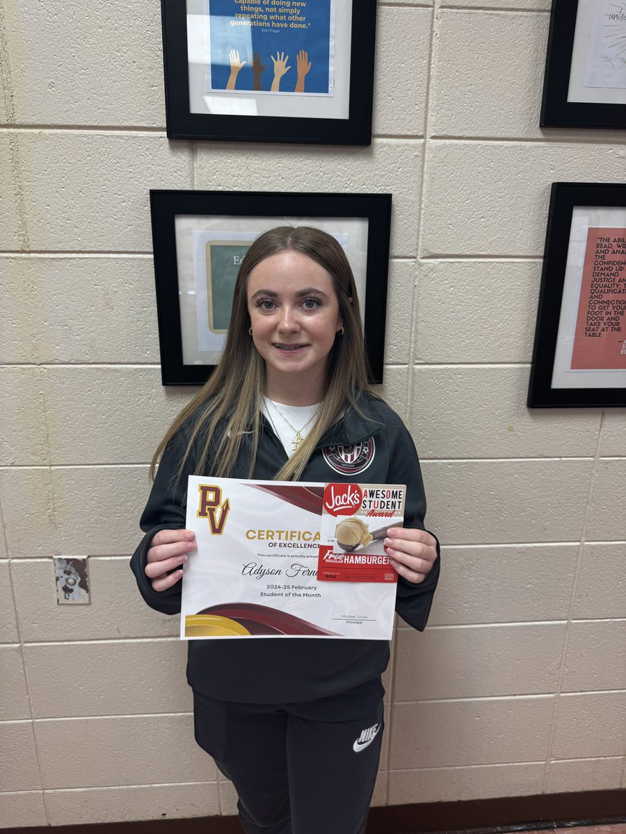 👏👏👏 Congratulations to the PV Students of the Month for February!
12th: Austin C. 
11th: Tyler H. 
10th: Justyce B. (not pictured) 
9th: Adyson F. 
Thank you to our friends at <a href="/eatatjacks/">Jack's</a> for providing Student of the Month rewards.
<a href="/JEFCOED/">Jefferson County Schools</a>