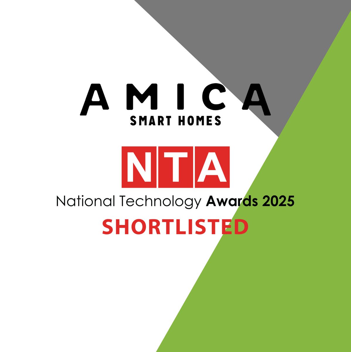 Well this was a nice end of week surprise!

#NationalTechAwards #excited #proudbusiness #selfbuildhome #AmicaSmartHomes #selfbuilders #newbuild #smarthome #homeautomation #newbuildinspo