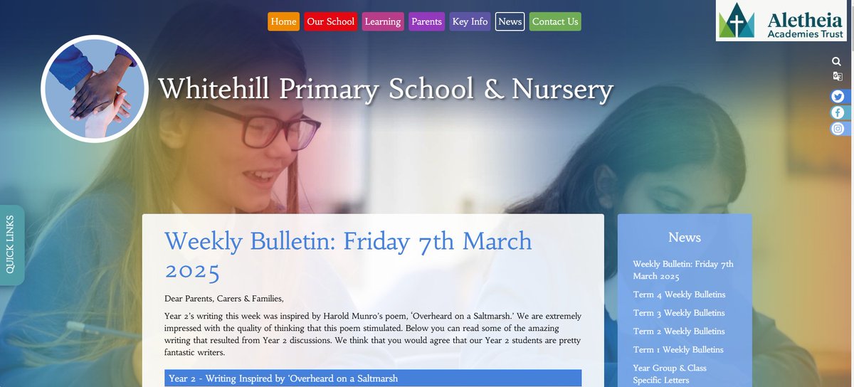 Don't forget to catch up with Mrs Carpenter's weekly bulletin to see what we have been up to this week.

whitehillprimary.greenhousecms.co.uk/News/Weekly-Bu…