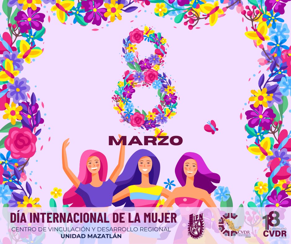 En el IPN, celebramos la fuerza, el talento y la dedicación de todas las mujeres que construyen el futuro. ¡Feliz Día de la Mujer! #CVDRMazatlán #Diadelamujer  #OrgulloPolitécnico