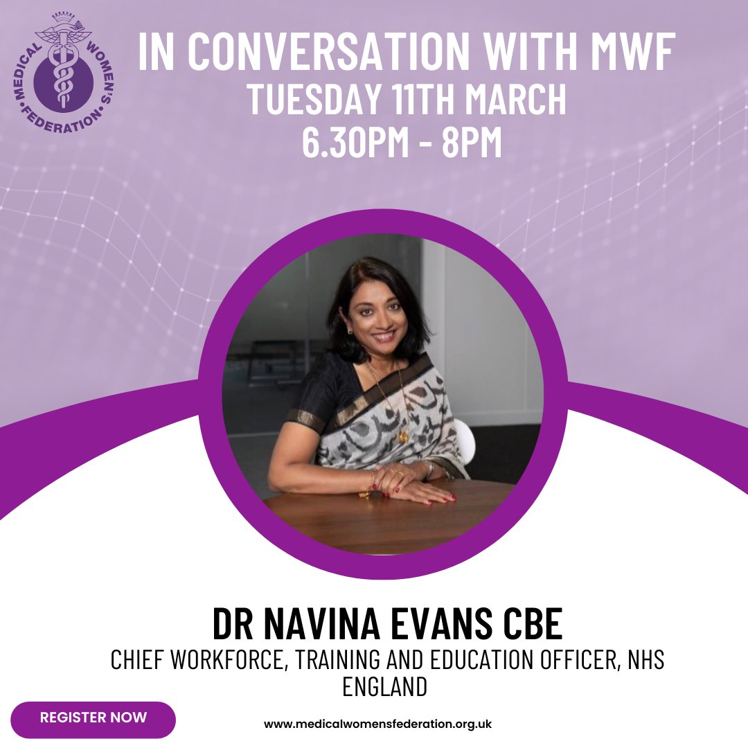 MWF (@medicalwomenuk) on Twitter photo Join us on Tues 11th March, 6.30pm - 8pm for the next 'In Conversation with MWF' webinar with <a href="/NavinaEvans/">Dr Navina Evans</a> The webinar is free for members or £10 for non-members. Sign up here: medicalwomensfederation.org.uk/news-events/we… Join us on Tues 11th March, 6.30pm - 8pm for the next 'In Conversation with MWF' webinar with <a href="/NavinaEvans/">Dr Navina Evans</a> The webinar is free for members or £10 for non-members. Sign up here: medicalwomensfederation.org.uk/news-events/we…
