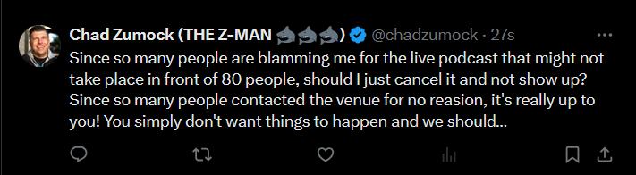 DOOMSPAYUH's tweet image. CHAD ZUMOCKS DELETED TWEETS: A THREAD