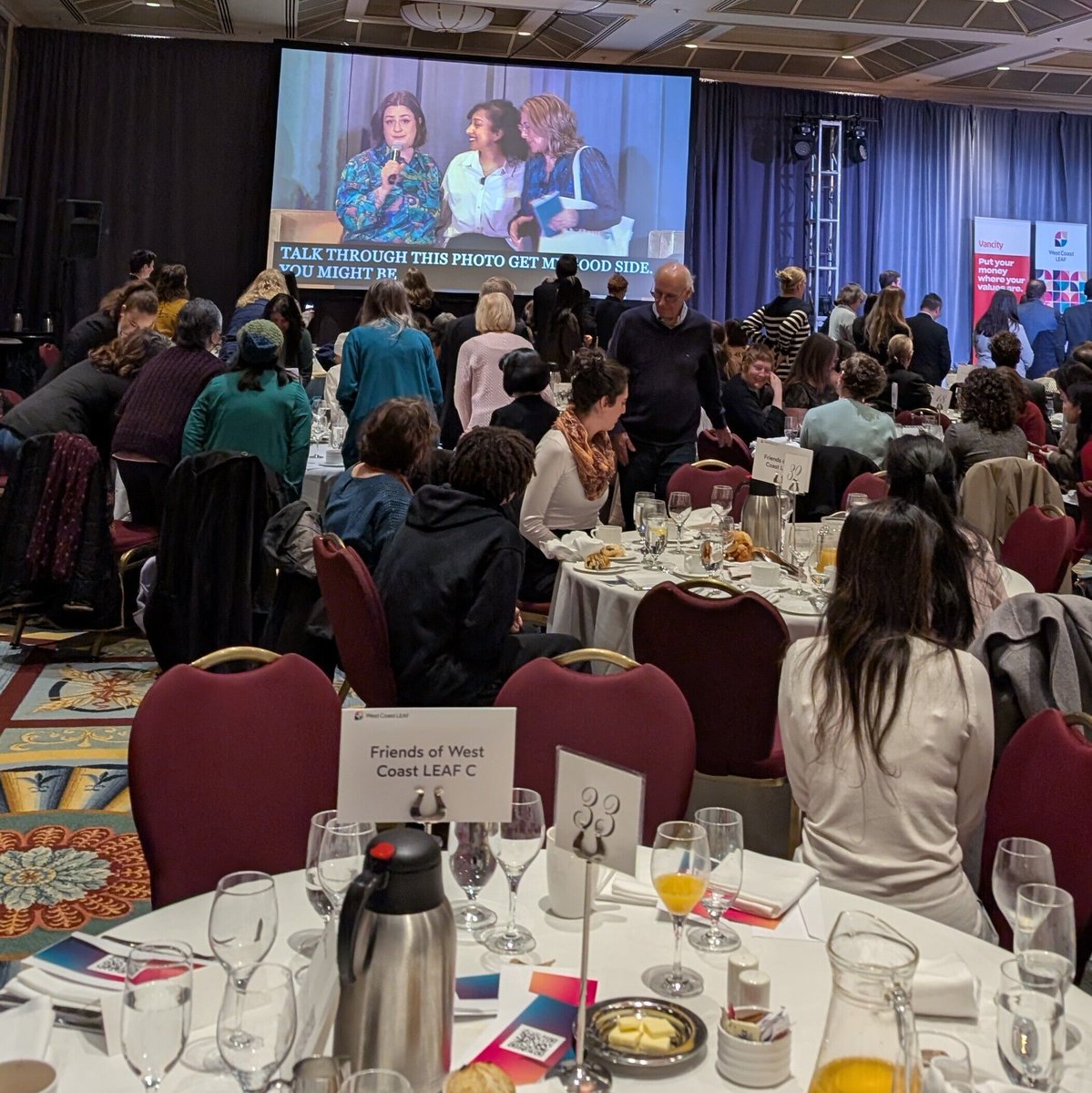 WestCoast_LEAF's tweet photo. It's a wrap! From the bottom of our hearts, we thank Nova for their Homeland welcome; Naomi Klein for the thought-provoking convo; & all our Breakfast partners, silent auction donors, volunteers, & new & returning donors! You've it such a fab #EqualityBreakfast!
#IWD2025 https://t.co/BybZXTmKuR