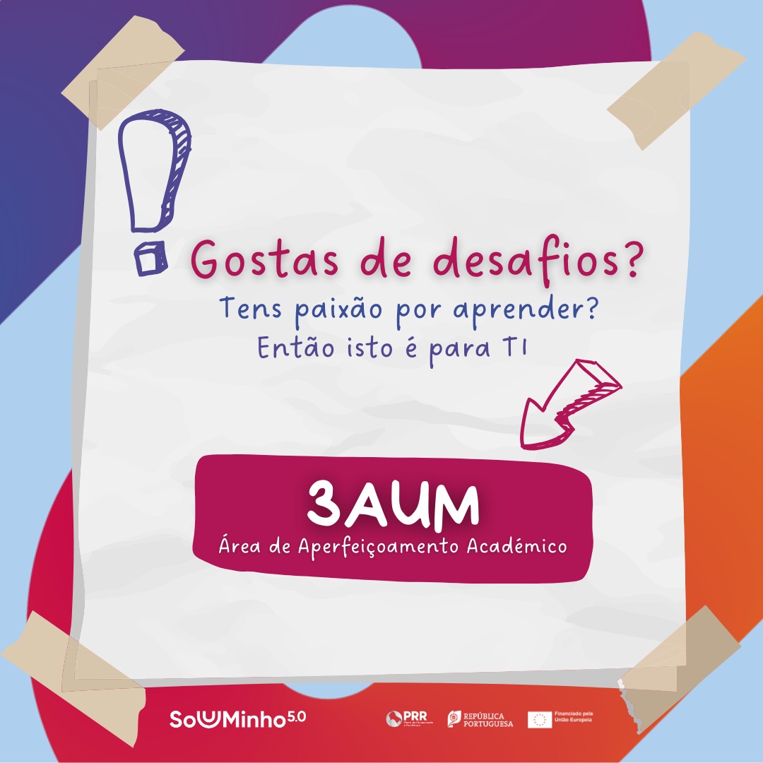 UMinho_Oficial's tweet photo. ⁉️Gostas de desafios?

📢 Descobre tudo sobre a 3AUM - Área de Aperfeiçoamento Académico da UMinho.

Inscreve-te e "juntos conquistamos o sucesso!" 📝

#3AUM #UMinho #SouUMinho https://t.co/rO5mcDIxiD