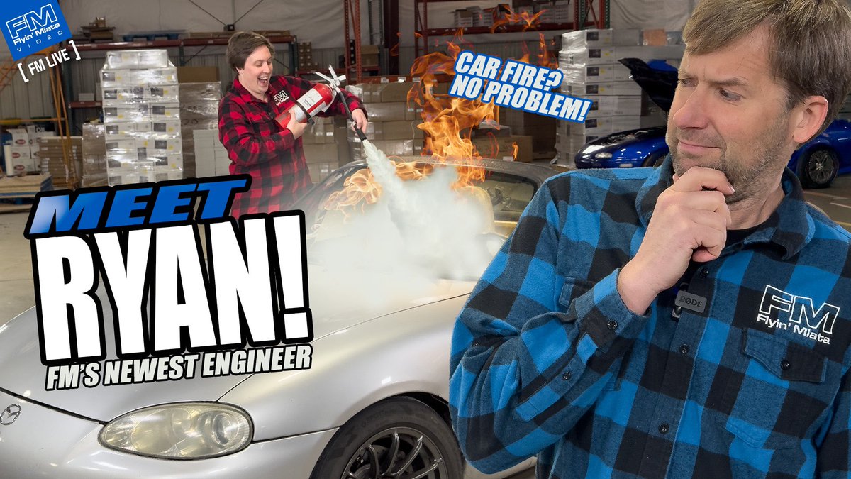 On YouTube in 4K! (The interview, not the car fire)
youtu.be/n9JbfPZXCuo

#new #meet #employee #staff #employeerides #NB #Miata #miatalife #engineer #q&amp;a #interview #cartour #engineering #brandonfitch #fm #fmlive #live #video #youtube #questions #virtualtour #flyinmiataFM