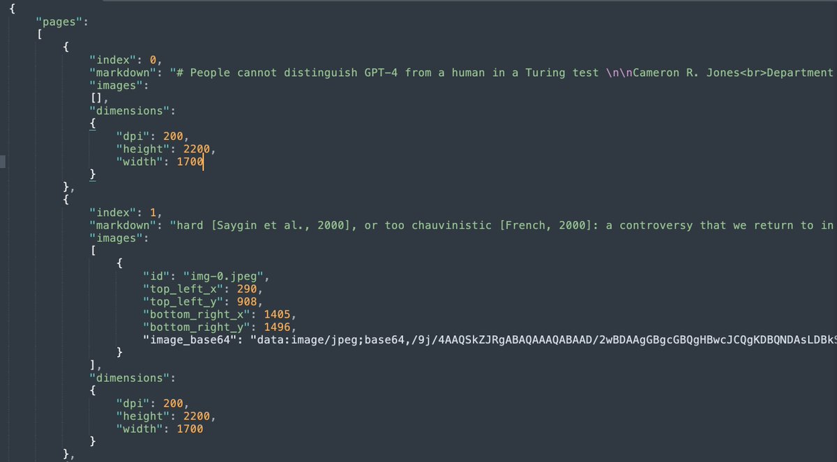 法国大模型公司Mistral 推出专门解析PDF文档的多模态大模型Mistral  OCR，支持多语言。我随机找了篇论文测试了一下，响应速度非常快，准确率也非常高，最关键的是论文中的配图可以用