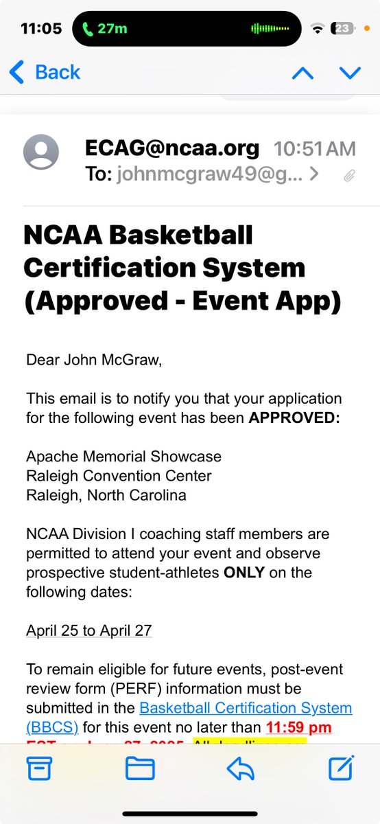 We are excited to announce our Apache Memorial is the FIRST event to be approved by the NCAA! 

Let us know if you want to attend, we are close to selling out! 🏀🔥
