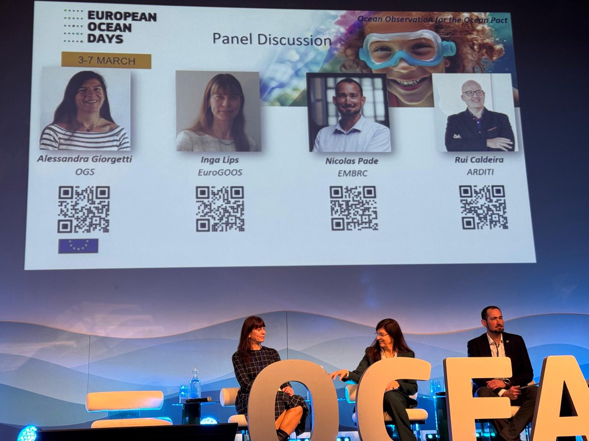 OGS_IT's tweet image. 🇪🇺 Alessandra Giorgetti, responsabile dell’NODC – il  e membro del gruppo di esperti dell'UE sull'osservazione degli oceani, ha rappresentato la comunità scientifica nazionale che si occupa di dati marini oggi agli European Ocean Days di Bruxelles 
#EuropeanOceanDays