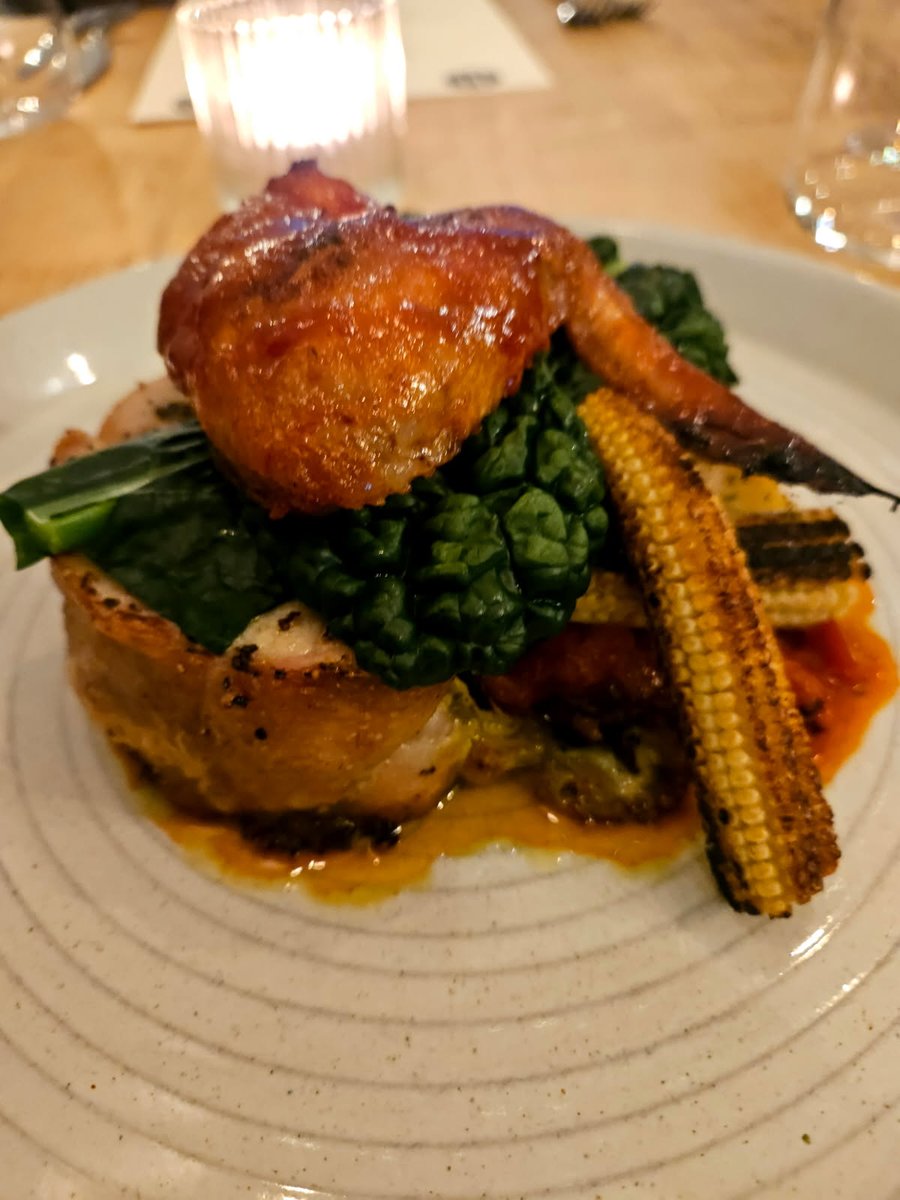 Our new chicken dish stuffed with mozzarella and pesto, with parmentier potatoes, charred corn, cavalo Nero and topped with a glazed wing. Book via our website thediningroom121.co.uk or give us a call on 01332 613991 . #glutenfriendly #GlutenFree #supportlocal #chicken