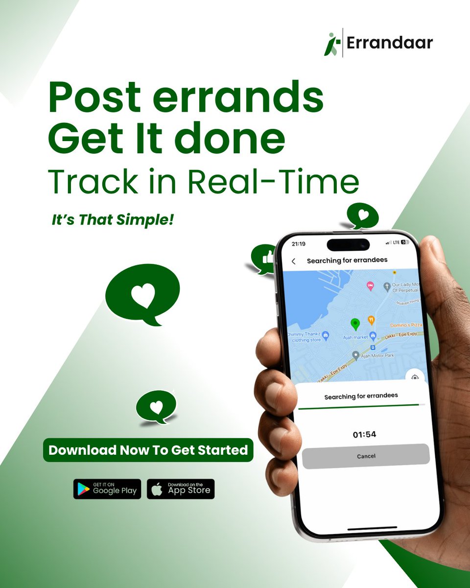 errandaar's tweet image. Your life, your schedule, your errands—handled your way 🛍️📦

From last-minute needs to daily chores, we&apos;ve got you covered

✔️ Post your errands
✔️ Get real-time updates
✔️ Enjoy the convenience

Download now and simplify your errands!

 📲 #ErrandSolutions