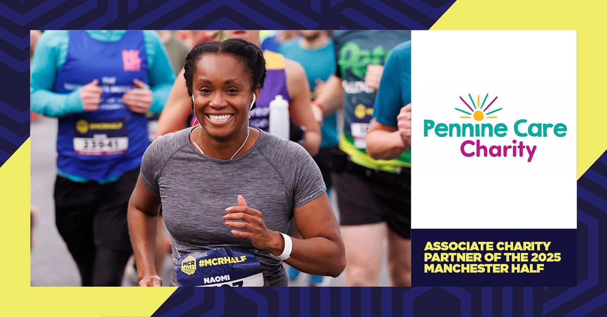 Our charity is an associate partner of Manchester Half #MCRHalf.

Take on this 13.1-mile (21.1km) challenge on behalf of Pennine Care Charity and help to fund projects to improve people’s mental health, new equipment, and improvements to care.

✉️pcn-tr.penninecarecharity@nhs.net
