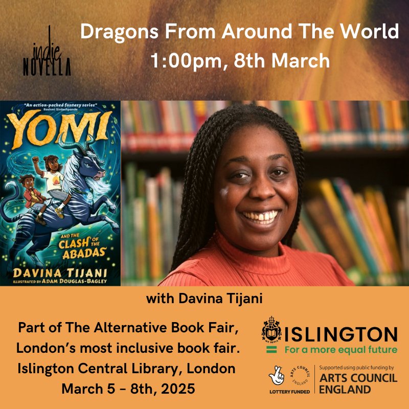 Davina Tijani (@davinatijani) on Twitter photo I will be giving the talk 'Dragons From Around The World' at Islington Central Library as part of the Alternative Book Fair tomorrow afternoon π π π
@Indienovella <a href="/LittleTigerUK/">Little Tiger Books</a> I will be giving the talk 'Dragons From Around The World' at Islington Central Library as part of the Alternative Book Fair tomorrow afternoon π π π
@Indienovella <a href="/LittleTigerUK/">Little Tiger Books</a>