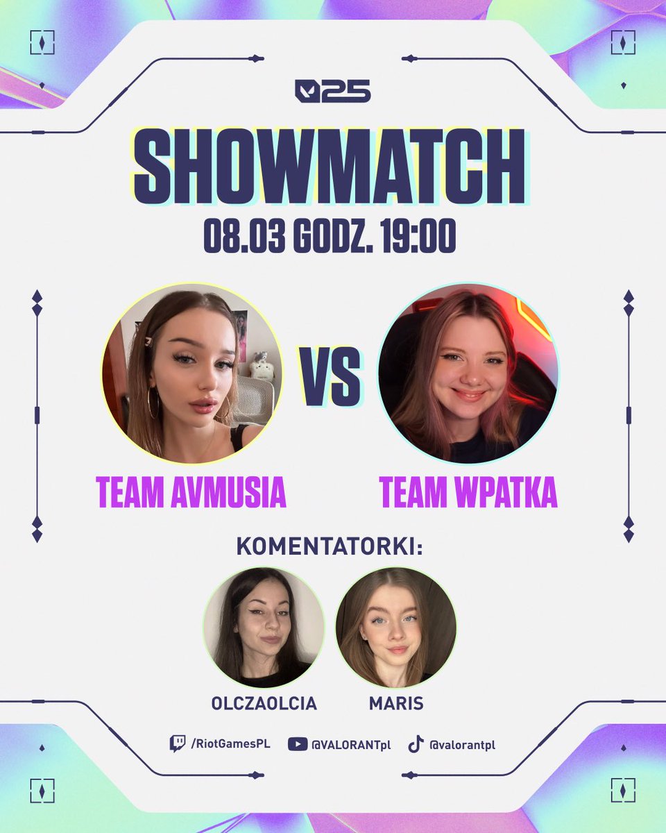 VALORANT // Polska (@valorantpl) on Twitter photo zamiast tulipanów Skrytokwit, czyli Dzień Kobiet z VALORANT 💐
wpadajcie na showmatch już jutro od 19!
⏲️ 8.03 19:00
👑<a href="/avmusia/">oliwka</a> i <a href="/przeslodziak/">wpatka 💫</a>
🎙️ <a href="/olczaolcia/">ZNT OlczaOlcia</a> i <a href="/mariisxyz/">marika</a>
🎮: <a href="/trashmousey/">trashmouse</a> @kasix909 <a href="/kidziax/">kidziax</a> <a href="/mendersowa/">menders</a> <a href="/Arinn_ttv/">Arinn</a> <a href="/polviaa/">Polcia</a> <a href="/nsrokaaa_/">Natalia Sroka</a> <a href="/MaiLinh_Art/">Mai Linh</a> zamiast tulipanów Skrytokwit, czyli Dzień Kobiet z VALORANT 💐
wpadajcie na showmatch już jutro od 19!
⏲️ 8.03 19:00
👑<a href="/avmusia/">oliwka</a> i <a href="/przeslodziak/">wpatka 💫</a>
🎙️ <a href="/olczaolcia/">ZNT OlczaOlcia</a> i <a href="/mariisxyz/">marika</a>
🎮: <a href="/trashmousey/">trashmouse</a> @kasix909 <a href="/kidziax/">kidziax</a> <a href="/mendersowa/">menders</a> <a href="/Arinn_ttv/">Arinn</a> <a href="/polviaa/">Polcia</a> <a href="/nsrokaaa_/">Natalia Sroka</a> <a href="/MaiLinh_Art/">Mai Linh</a>