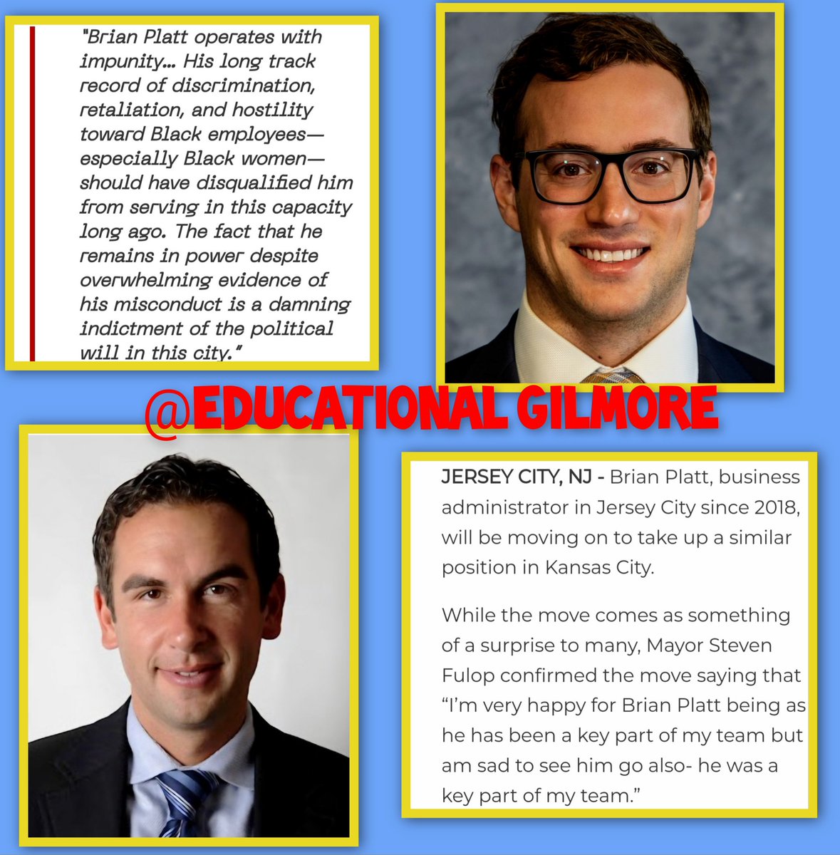 This is the same Brian Platt that practiced these same racial tactics in Jersey City targeting Black and Brown people in conguction with <a href="/StevenFulop/">Steven Fulop</a>
The city just paid out over a million dollars bc of these practices.