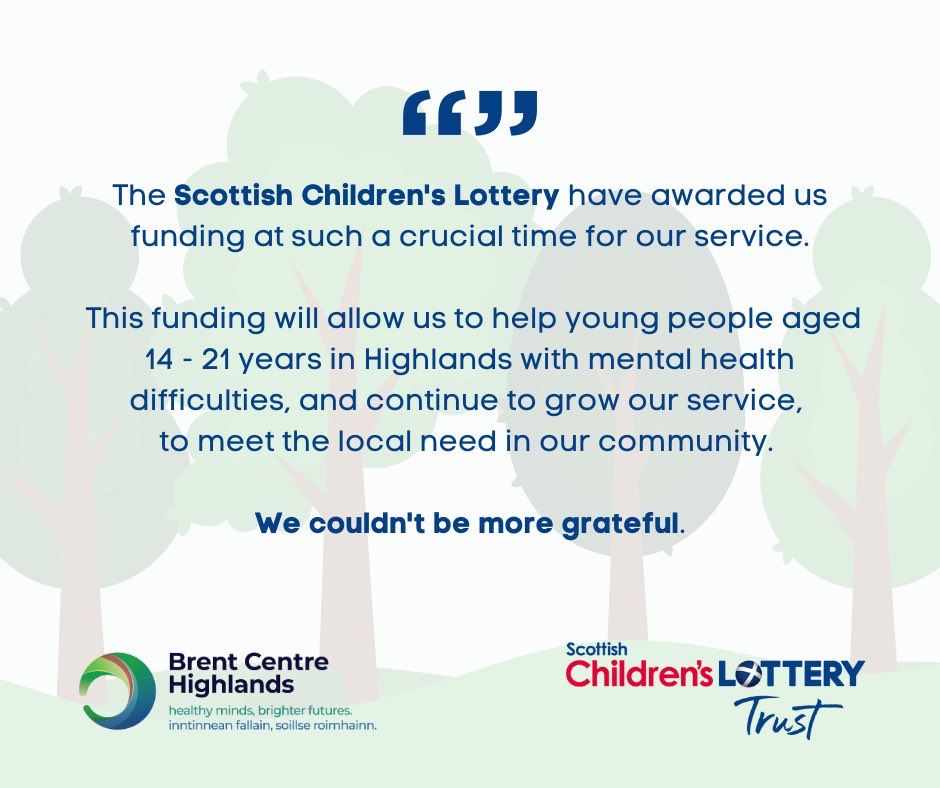 Scottish Children's Lottery Trust (@sc_lotterytrust) on Twitter photo Delighted to be able to support <a href="/BrentHighlands/">Brent Centre Highlands</a> with a recent grant award.
All made possible by those who play the <a href="/SC_Lottery/">Scottish Children's Lottery</a>! Delighted to be able to support <a href="/BrentHighlands/">Brent Centre Highlands</a> with a recent grant award.
All made possible by those who play the <a href="/SC_Lottery/">Scottish Children's Lottery</a>!