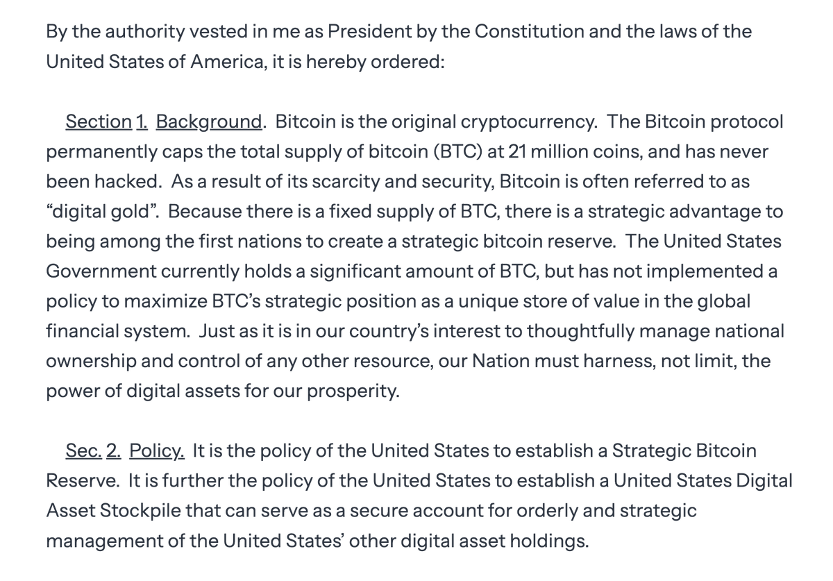 arkham's tweet photo. THE PRESIDENT OF THE UNITED STATES JUST CALLED BITCOIN “DIGITAL GOLD”

THE US HOLDS $17.8B BTC THAT WILL NOW BE ADDED TO ITS BALANCE SHEET https://t.co/eFW8w4WMJf