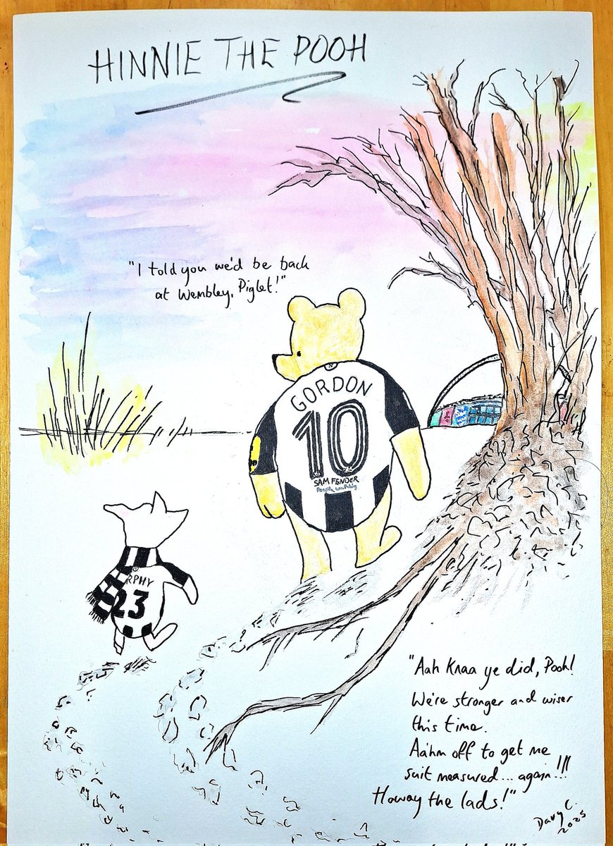 Davy_Craig's tweet photo. New Hinnie The Pooh A3 painting to raffle 

Carabao Cup Final special!

£5 per ticket

Draw @ 7pm Thurs, 13th March

100% to @nufcfoodbank
 
Please DM for details

#NUFC #nufcfans https://t.co/QhpWuR7nsu