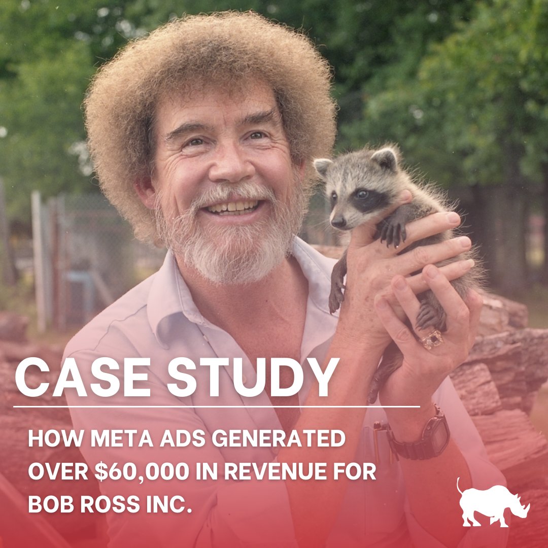 BadRhinoINC's tweet image. ⭐️#BadRhino Client #CaseStudy: #BobRoss Inc⭐️

Through a variety of #Meta #Ads featuring their paint supplies and Bob Ross #merchandise, our campaigns generated $60,000 in #revenue, with less than $6K in spend!🤯

#Marketing #DigitalMarketing #WestChester #MarketingAgency