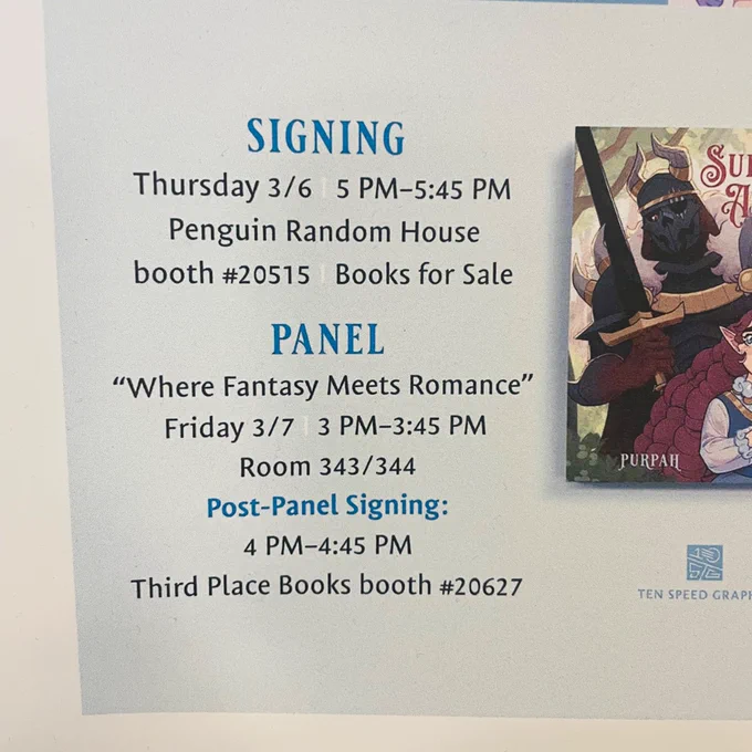 Day 2 of Emerald City Comic Con! I'll be on a panel today, "Where Fantasy Meets Romance" in Room 343/344 at 3PM with a signing after at 4PM! 